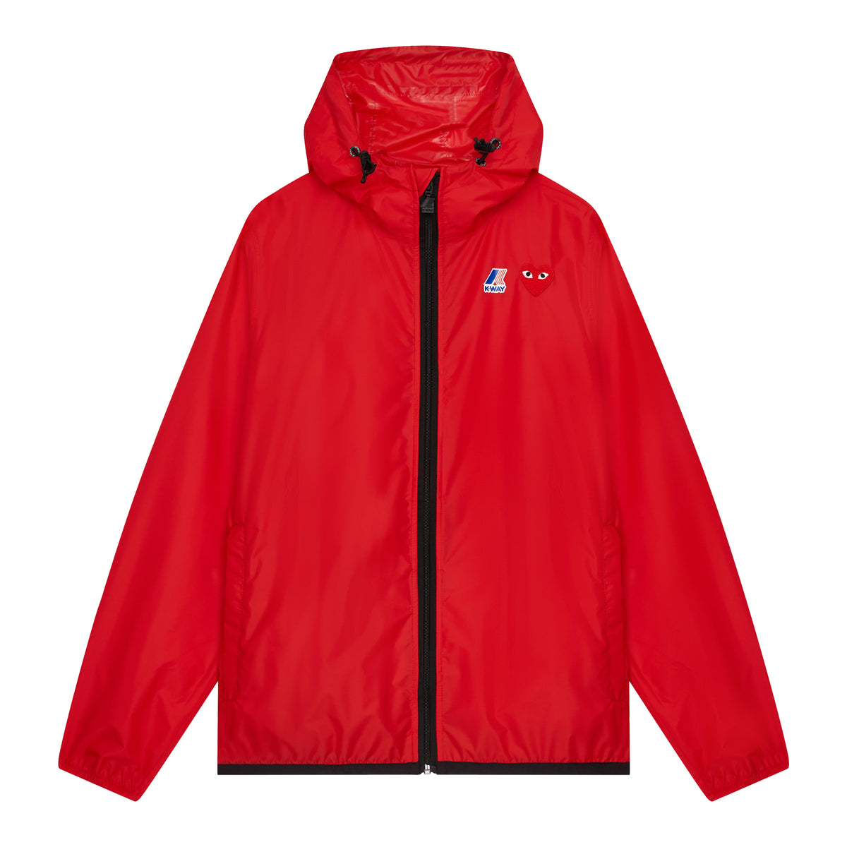 PLAY CDG x K WAY UNISEX JACKET Claude Full Zip Red