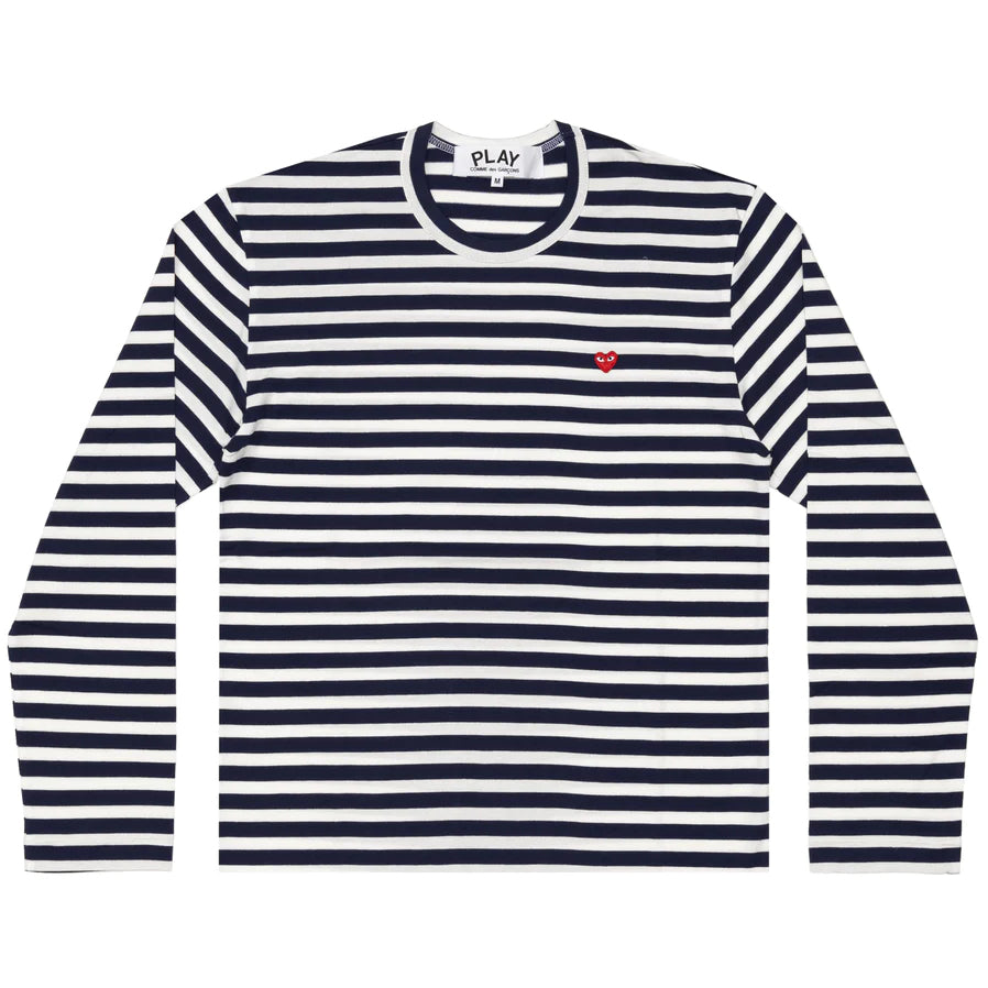 Cdg red hotsell striped long sleeve