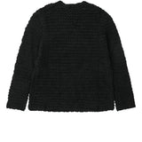 Black CDG Krausgestrickter Woll Pullover