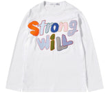 CDG SHIRT "Strong Will" Long-sleeved T-shirt