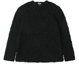 Black CDG Krausgestrickter Woll Pullover