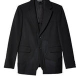 Black CDG Wool Gabardine Jacket