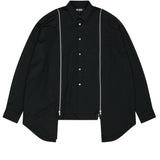 Black CDG Zip-Off Panel Shirt