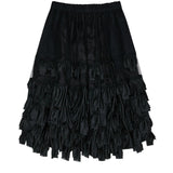 Black CDG Double Layered Frill Skirt