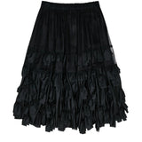 Black CDG Double Layered Frill Skirt