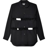 Black CDG Ruffles Shirt