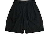 Black CDG Shorts aus gewaschenem Polyester