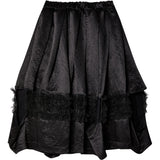 Black CDG Cut Out Ruffle Skirt