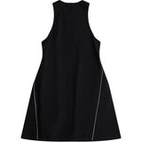 Black CDG Reißverschluß Kleid