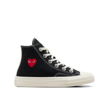 CDG PLAY x CONVERSE Kids Chuck Taylor'70 Kleines Rotes Herz / High Top / Schwarz