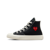 CDG PLAY x CONVERSE Kids Chuck Taylor'70 Kleines Rotes Herz / High Top / Schwarz