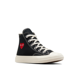 CDG PLAY x CONVERSE Kids Chuck Taylor'70 Kleines Rotes Herz / High Top / Schwarz