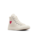 CDG PLAY x CONVERSE Kids Chuck Taylor'70 Kleines Rotes Herz / High Top / Creme