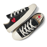 CDG PLAY x CONVERSE Kids Chuck Taylor'70 Little Red Heart / Low Top / Black