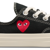 CDG PLAY x CONVERSE Kids Chuck Taylor'70 Little Red Heart / Low Top / Black