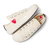 CDG PLAY x CONVERSE Kids Chuck Taylor'70 Kleines Rotes Herz / Low Top / Creme