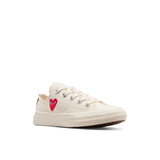 CDG PLAY x CONVERSE Kids Chuck Taylor'70 Kleines Rotes Herz / Low Top / Creme