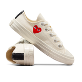 CDG PLAY x CONVERSE Kids Chuck Taylor'70 Little Red Heart / Low Top / Cream