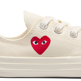 CDG PLAY x CONVERSE Kids Chuck Taylor'70 Little Red Heart / Low Top / Cream