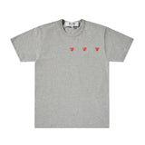 Play Comme des Garçons Triple Hearts Print T-shirt