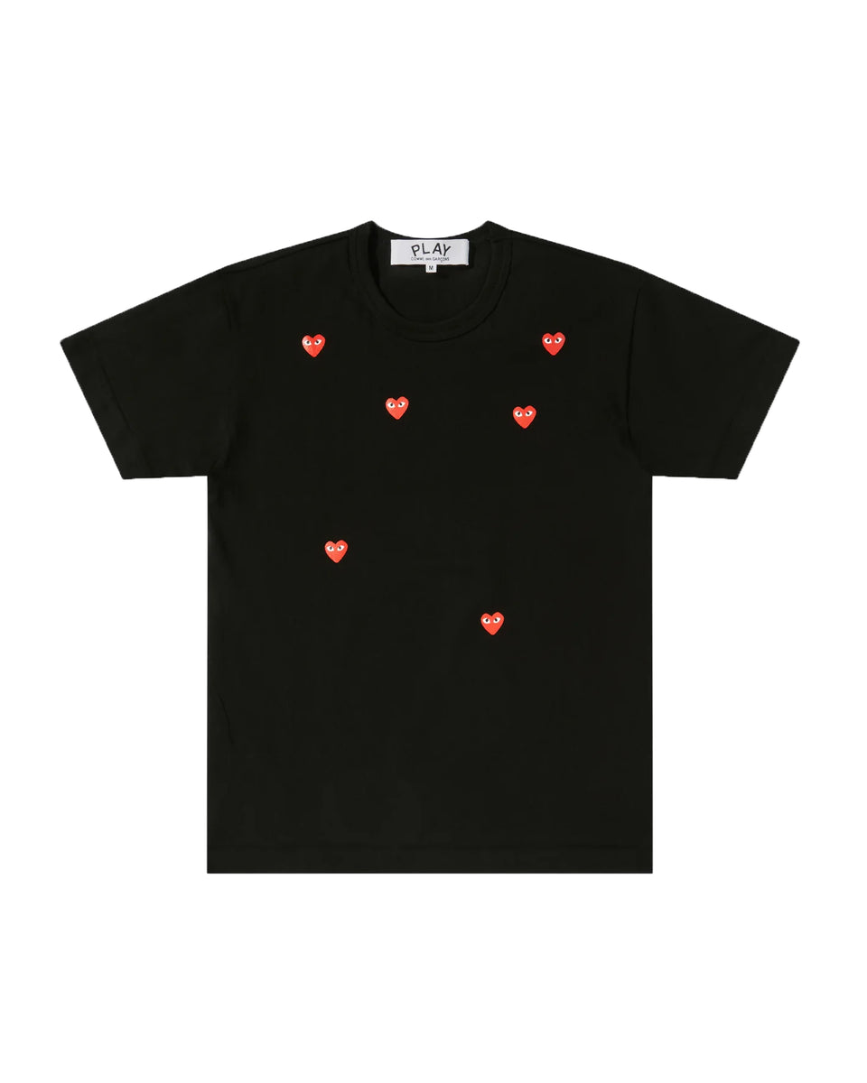 Play Comme des Garçons Scattered Hearts Print T-shirt - Schwarz – COMME ...