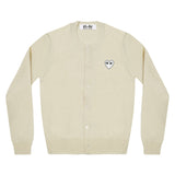 Play Comme des Garçons Cardigan - Natural / White Heart