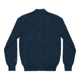 Play Comme des Garçons Cardigan - Blue Gray / Red Heart