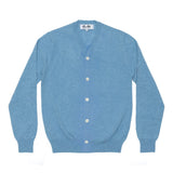 Play Comme des Garçons Cardigan - Light Blue / Red Heart