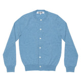 Play Comme des Garçons Cardigan - Light Blue / Red Heart