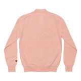 Play Comme des Garçons Cardigan - Light Pink / Red Heart