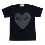 Play Comme des Garçons T-shirt Print großes Herz - Schwarz