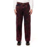 Rassvet Baggy Denim Hosen - Weinrot