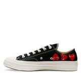 CDG PLAY x CONVERSE Chuck Taylor'70  Multiheart / Low Top / Schwarz