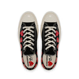 CDG PLAY x CONVERSE Chuck Taylor'70  Multiheart / Low Top / Schwarz