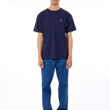 SKY HIGH FARM Permanent Logo T-shirt -Navy