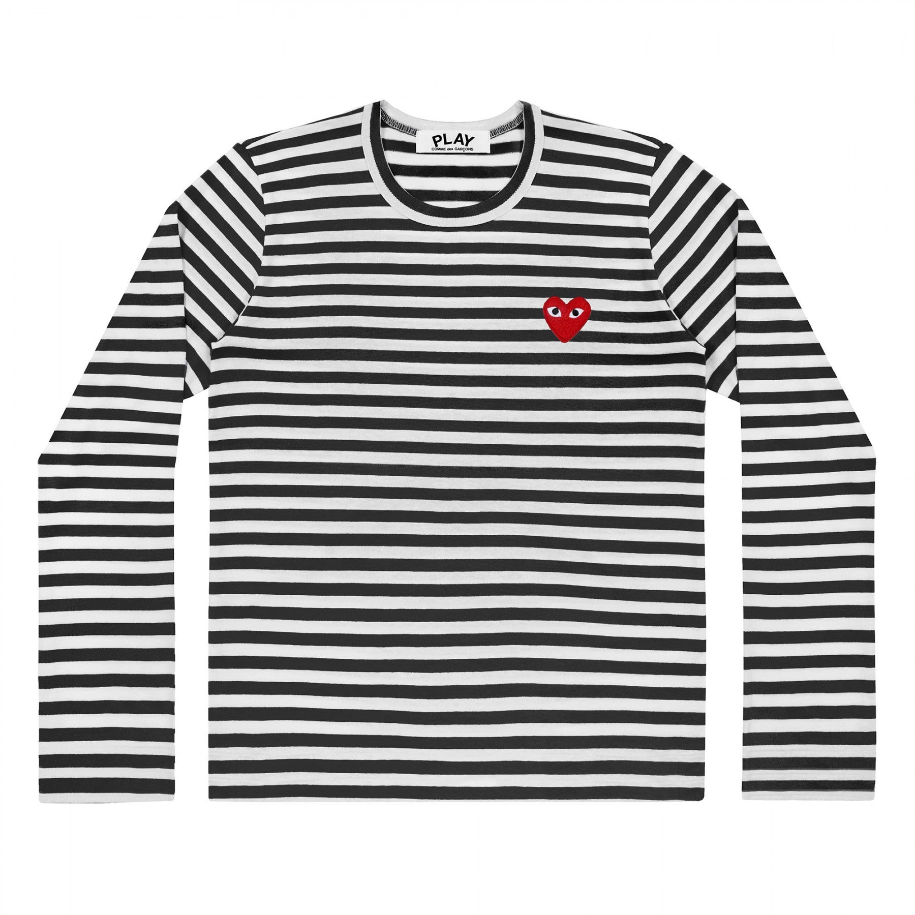 Langarm￼a we shirt Longsleeve manche longue rotes Herz red heart logo emblem patch Comme des Garcons Commes des Garcon Comme de Garcons Comme de Garcon Comm des Garcons