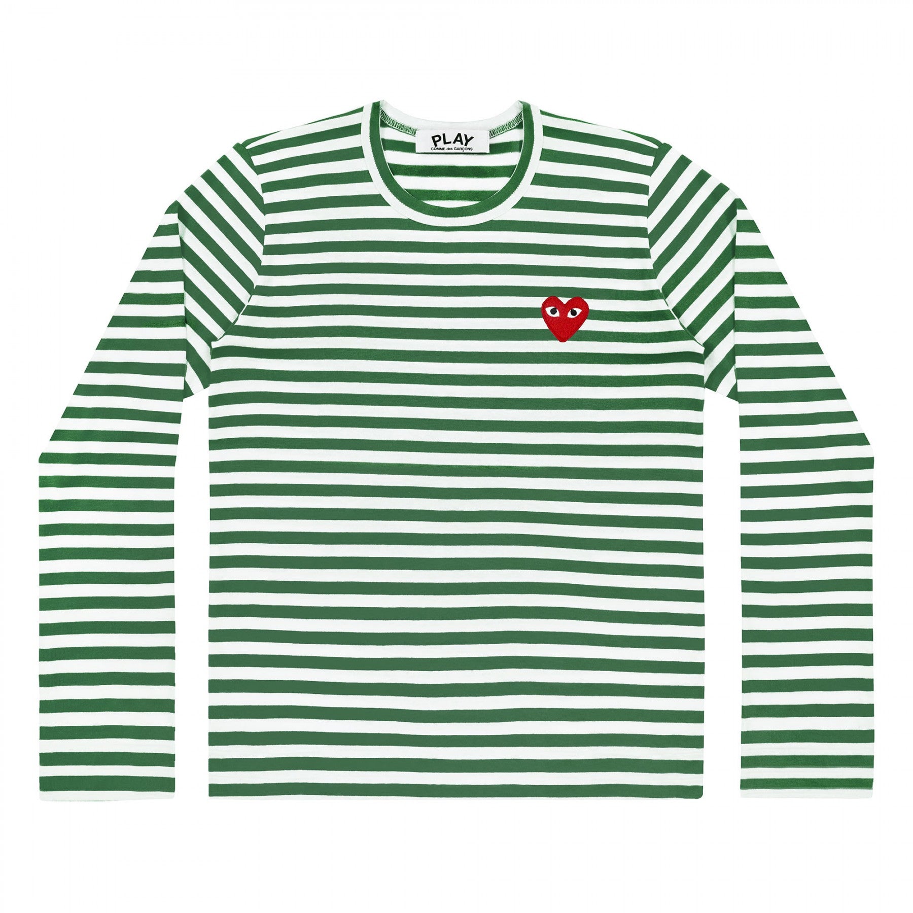 Langarm￼a we shirt Longsleeve manche longue rotes Herz red heart logo emblem patch Comme des Garcons Commes des Garcon Comme de Garcons Comme de Garcon Comm des Garcons