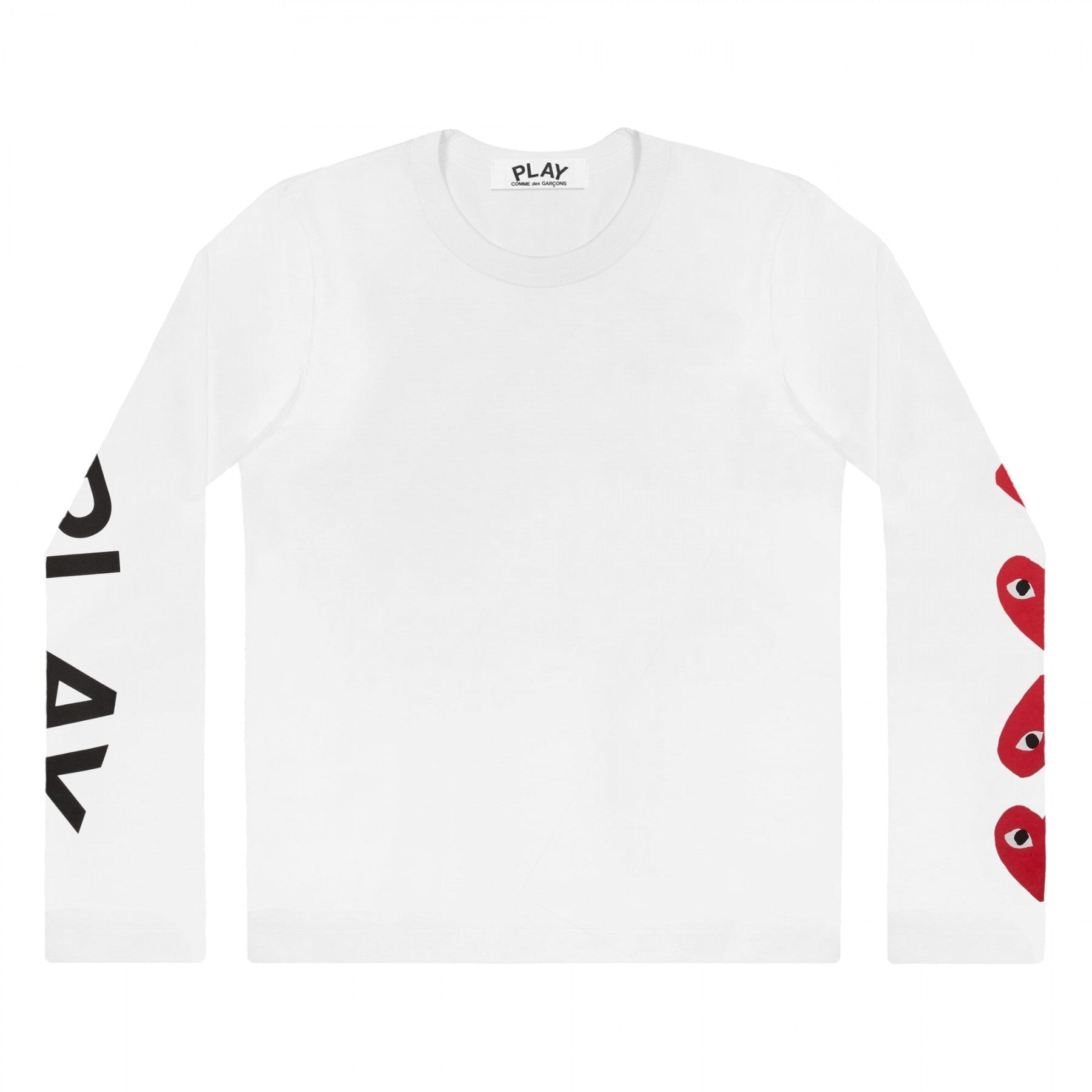 Langarm￼a we shirt Longsleeve manche longue rotes Herz red heart logo emblem patch Comme des Garcons Commes des Garcon Comme de Garcons Comme de Garcon Comm des Garcons