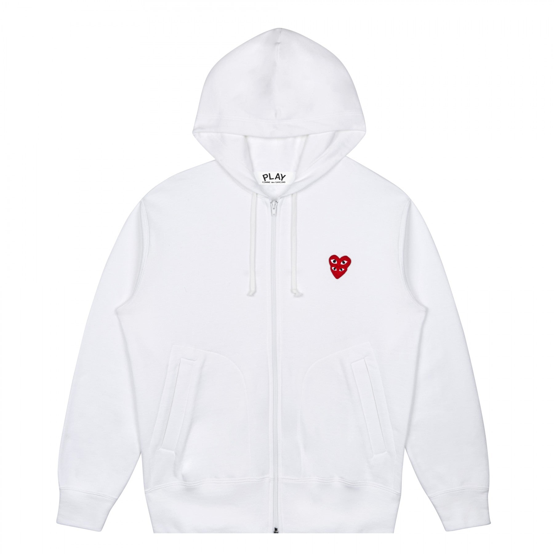 Kapuzenpulli Kaputzenpulli Hoodie hoody sweatshirt sweater capuche Kaputzenjacke rotes Herz red heart logo emblem patch Comme des Garcons Commes des Garcon Comme de Garcons Comme de Garcon Comm des Garcons